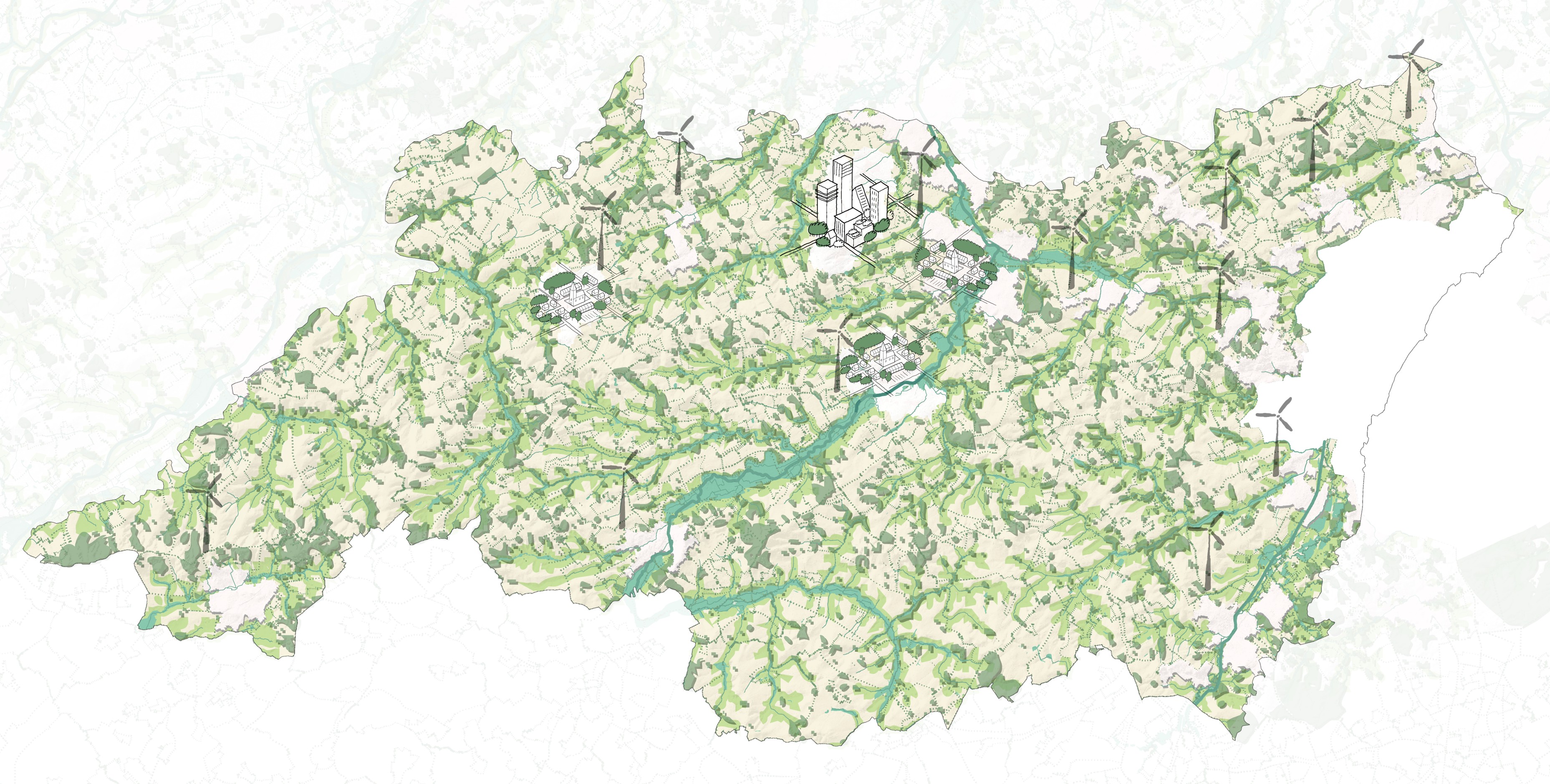 Map Illustration Scenario Flanders Regional Scale